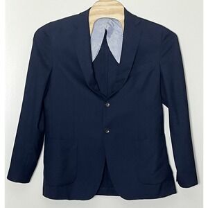 Charles Tyrwhitt Twill Blazer Men's 44L  Navy Blue Slim Fit Wool Quiet Luxury